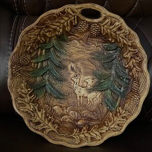 Rustic Deer and Pine Tree Decorative bowl